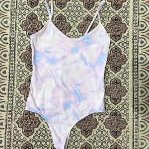 Tie dye tank top bodysuit